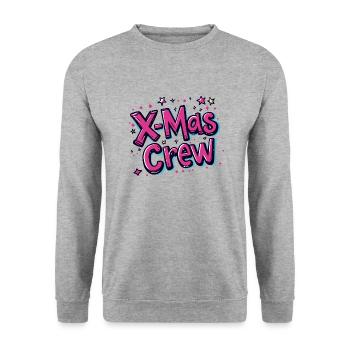 Fête de Noël de l’équipage de Noël - Sweat-shirt Unisexe - gris chiné - Devant - Alina (178cm) & Michal (187cm)