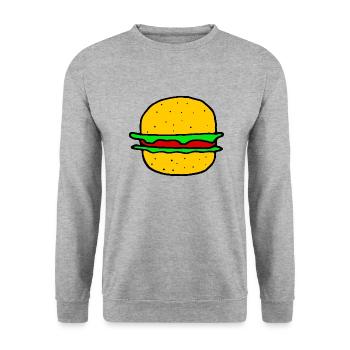 Great hamburger - Unisex Sweatshirt - salt & pepper - Front - Alina (178cm) & Michal (187cm)