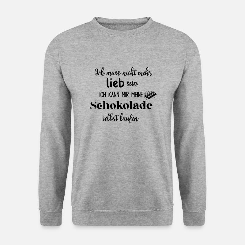 Ich muss nicht mehr lieb sein ... - Unisex Pullover - Weißgrau meliert
