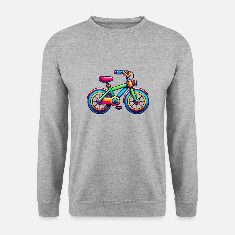 Fahrrad - Unisex Pullover - Weißgrau meliert