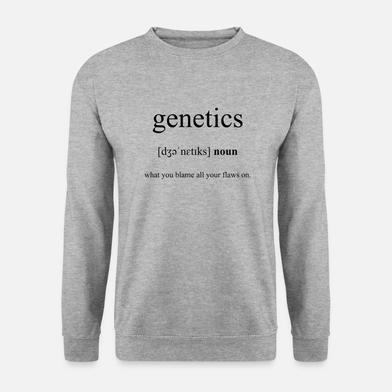 Genetics Definition Dictionary - Unisex Pullover - Weißgrau meliert