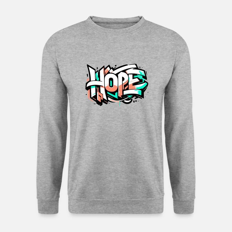 Hoffen - Unisex Pullover - Weißgrau meliert