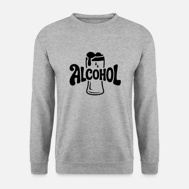 Alkohol - Cool Drinking Logo - Unisex Pullover - Weißgrau meliert