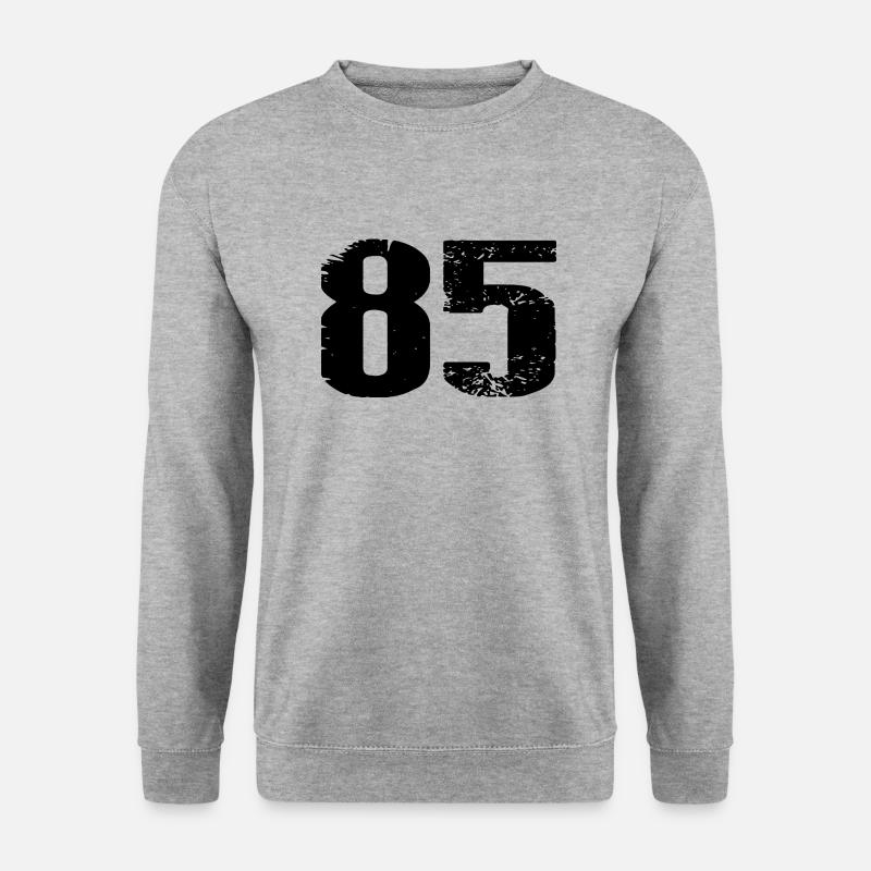 85 Zahl Trikot - Unisex Pullover - Weißgrau meliert