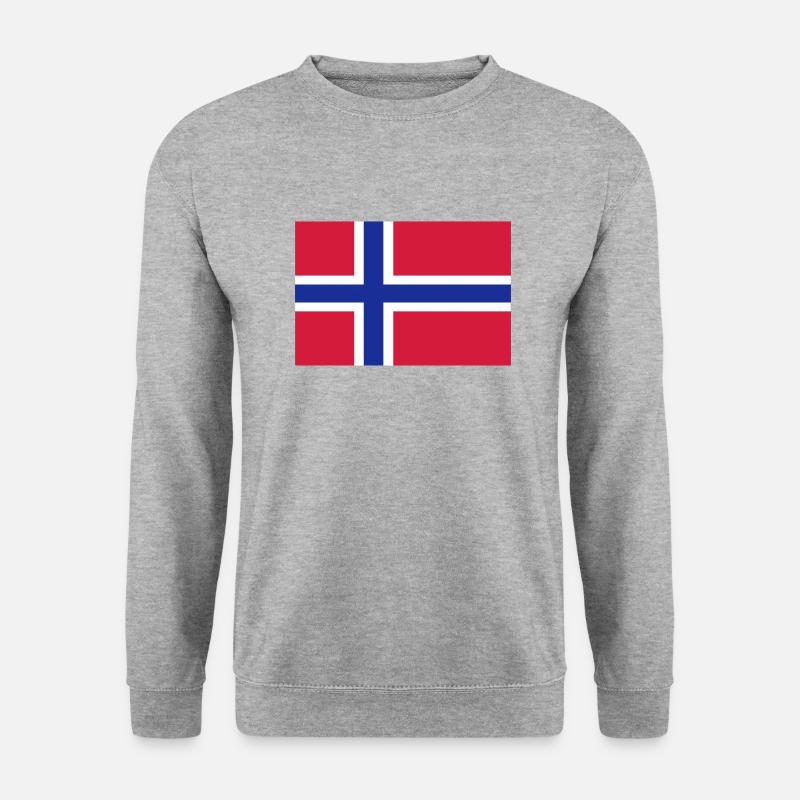 Norwegen - Unisex Pullover - Weißgrau meliert