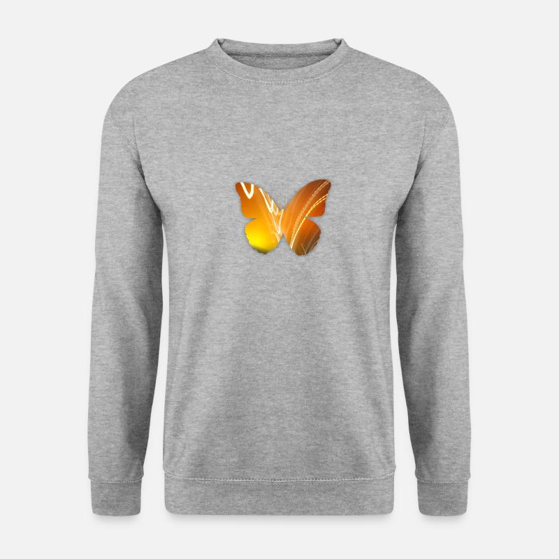 Butterfly - Unisex Pullover - Weißgrau meliert