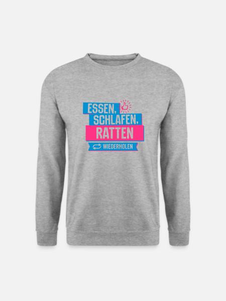 Hobby Ratten - Unisex Pullover - Weißgrau meliert