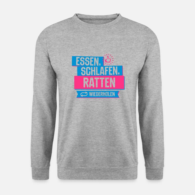 Hobby Ratten - Unisex Pullover - Weißgrau meliert
