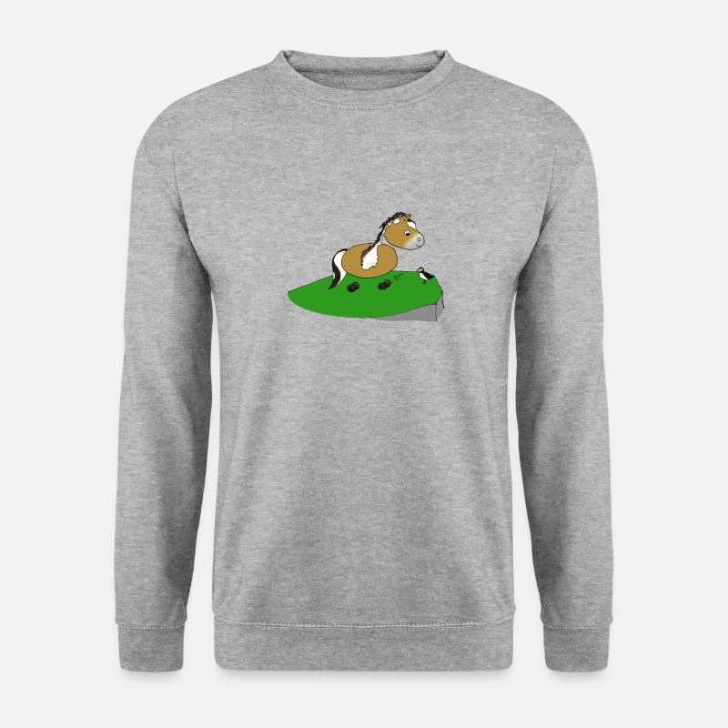 Snorre und Puffin - Unisex Pullover - Weißgrau meliert