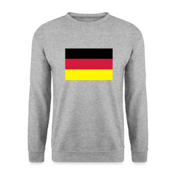 germany_flag_f3 - Unisex Sweatshirt - salt & pepper - Front - Alina (178cm) & Michal (187cm)