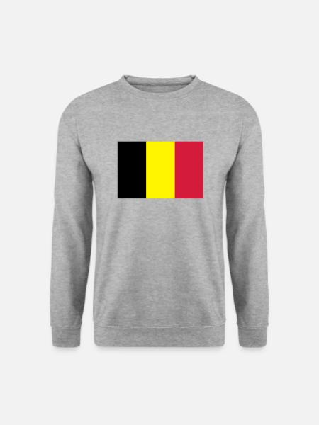 Drapeau Belge - Belgische vlag - Sweat-shirt Unisexe - gris chiné