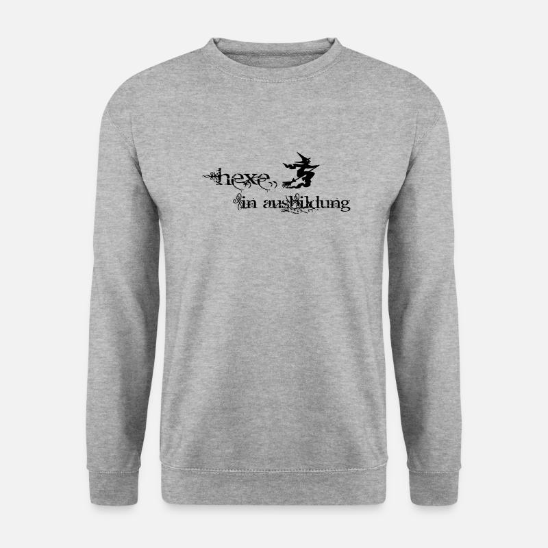 hexe in Audbildung exit-shirt - Unisex Pullover - Weißgrau meliert