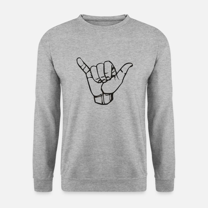 Hand Logo - Unisex Pullover - Weißgrau meliert