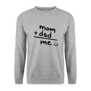 mom_dad_me__f1 - Unisex Pullover - Weißgrau meliert - Vorne - Alina (178cm) & Michal (187cm)