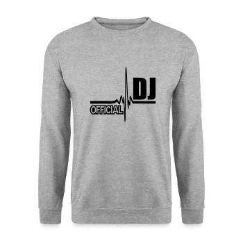 official dj - Unisex Sweatshirt - salt & pepper - Front - Alina (178cm) & Michal (187cm)