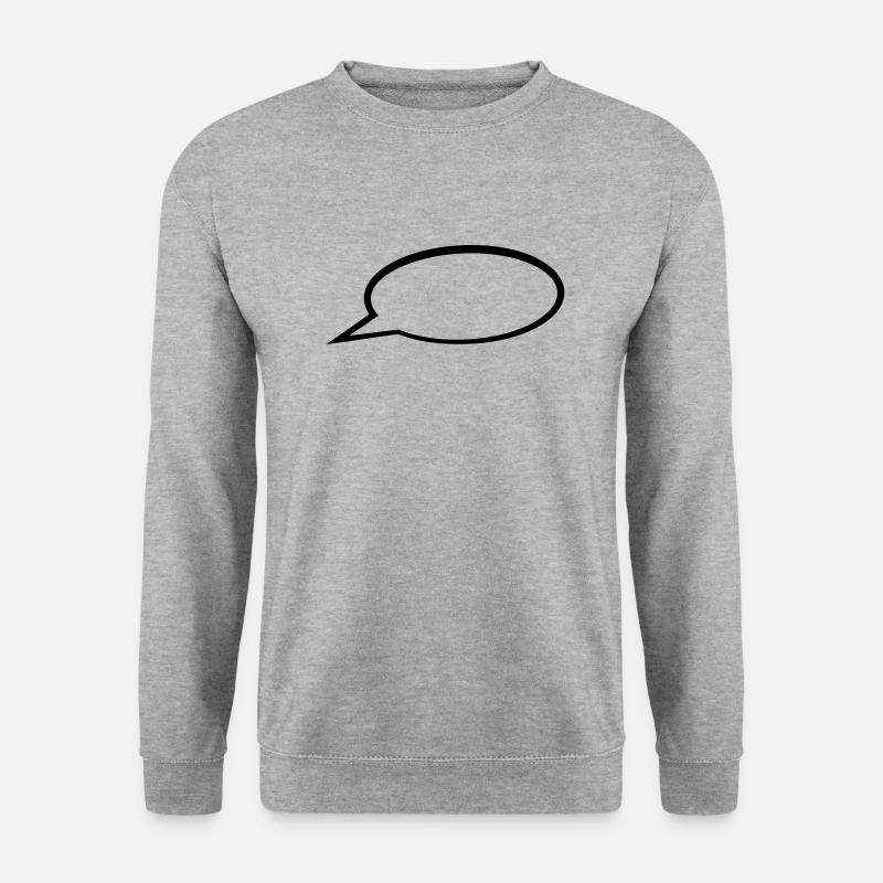 Sprechblase - Unisex Pullover - Weißgrau meliert