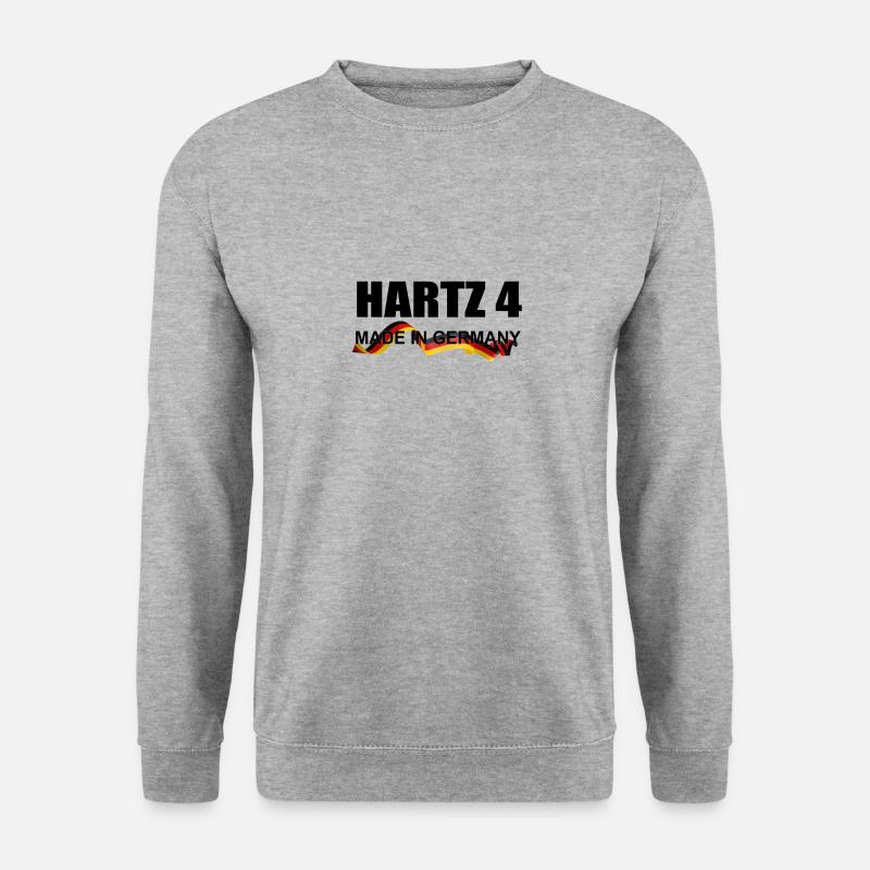hartz 4 - Unisex Pullover - Weißgrau meliert
