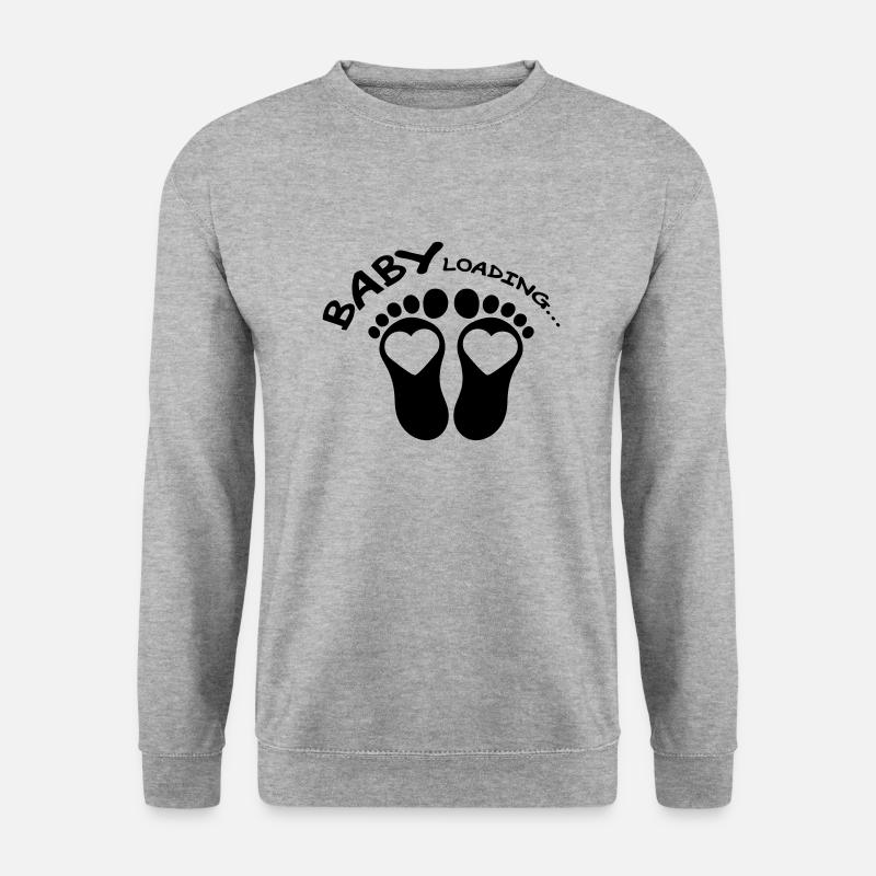 Baby Loading Design - Unisex Pullover - Weißgrau meliert