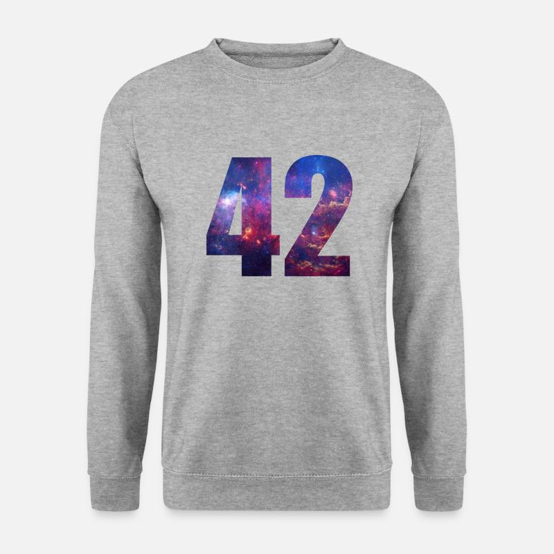42 - Unisex Pullover - Weißgrau meliert