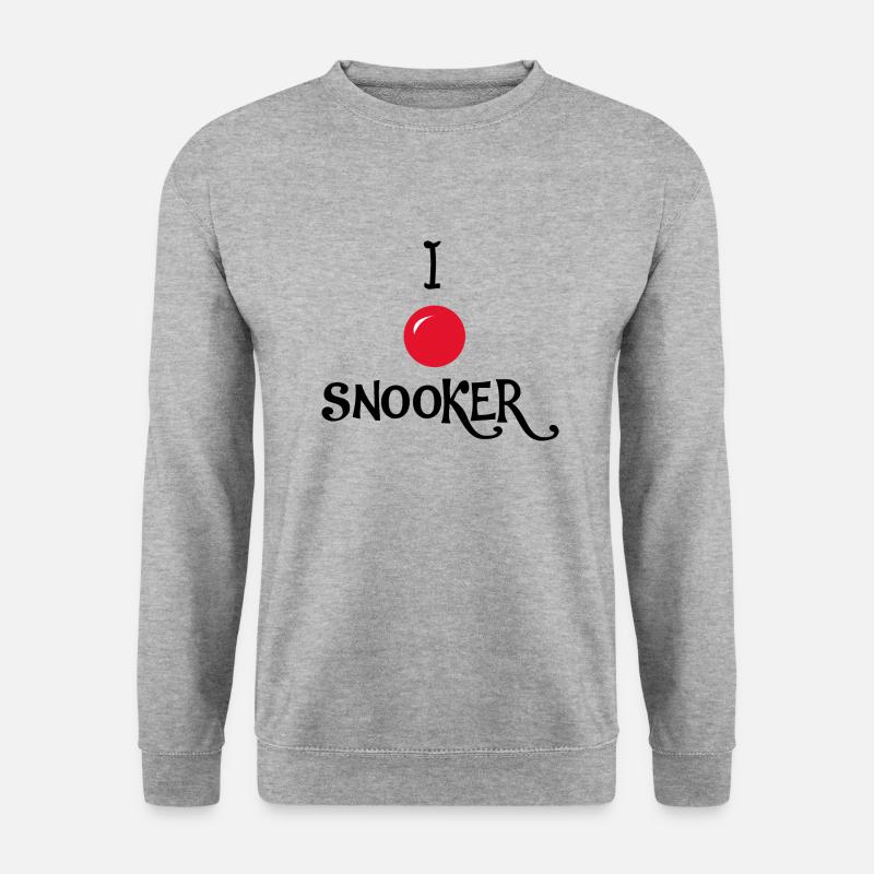Billard Snooker Pool - Unisex Pullover - Weißgrau meliert
