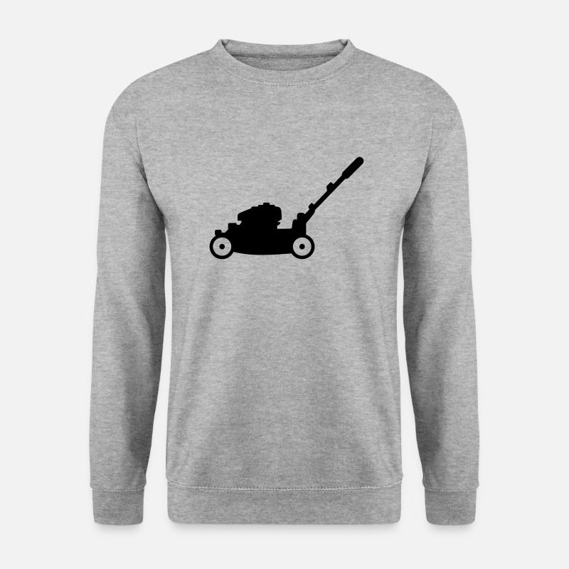 Rasenmäher - Unisex Pullover - Weißgrau meliert