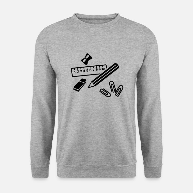 Büro - Unisex Pullover - Weißgrau meliert