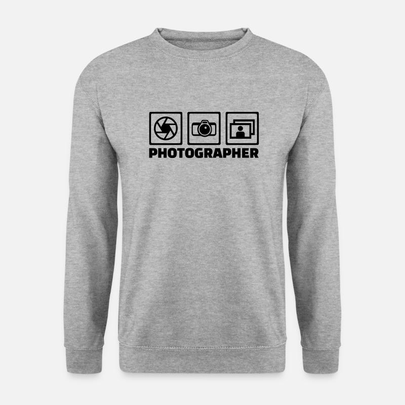 Fotograf - Unisex Pullover - Weißgrau meliert