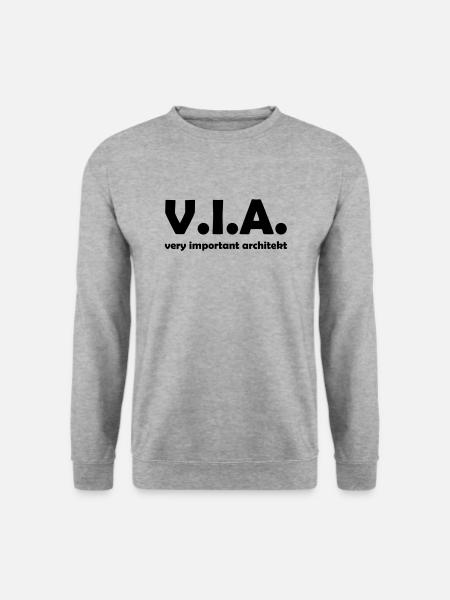 architekt - Unisex Pullover - Weißgrau meliert