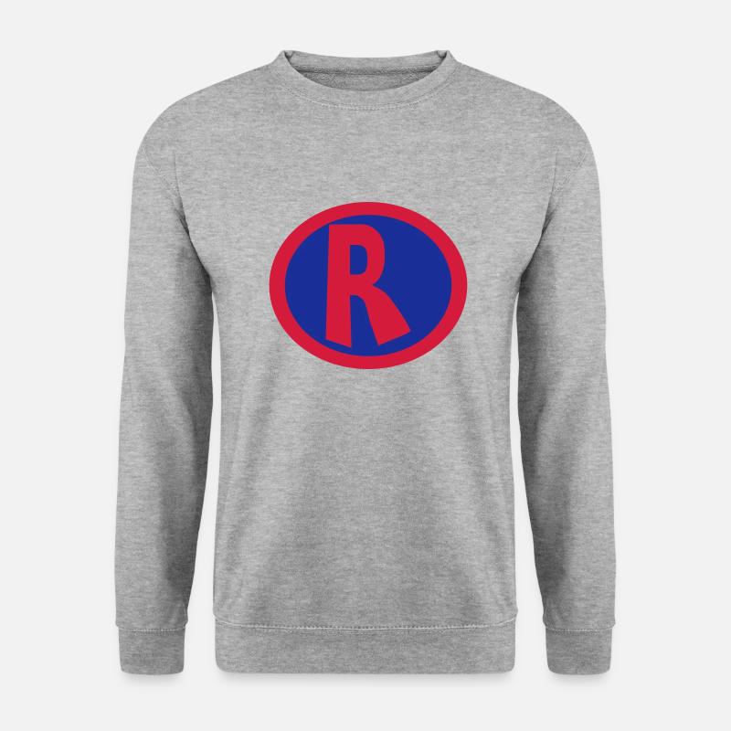 Super, Superheld, Superheldin, Hero, R - Unisex Pullover - Weißgrau meliert