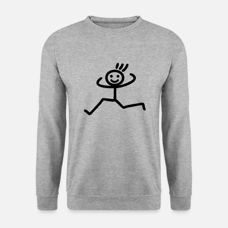 Running man - Unisex Sweatshirt - salt & pepper