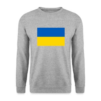 Drapeau de l’Ukraine - Sweat-shirt Unisexe - gris chiné - Devant - Alina (178cm) & Michal (187cm)