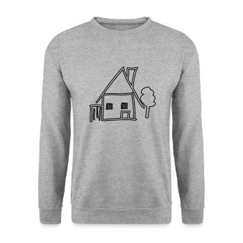 maison - Sweat-shirt Unisexe - gris chiné - Devant - Alina (178cm) & Michal (187cm)