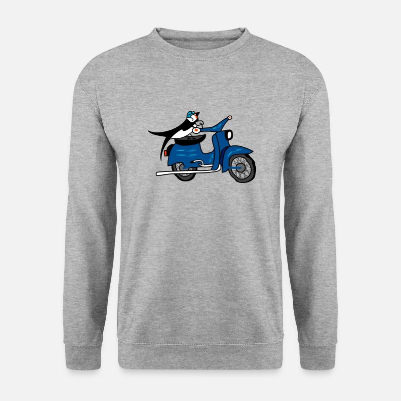 Zwei Schwalben - Unisex Pullover - Weißgrau meliert