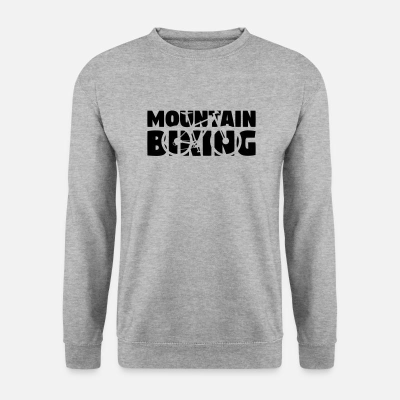 Mountain biking - Unisex Pullover - Weißgrau meliert