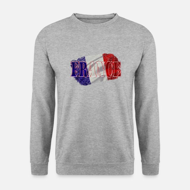 Frankreich France - Unisex Pullover - Weißgrau meliert