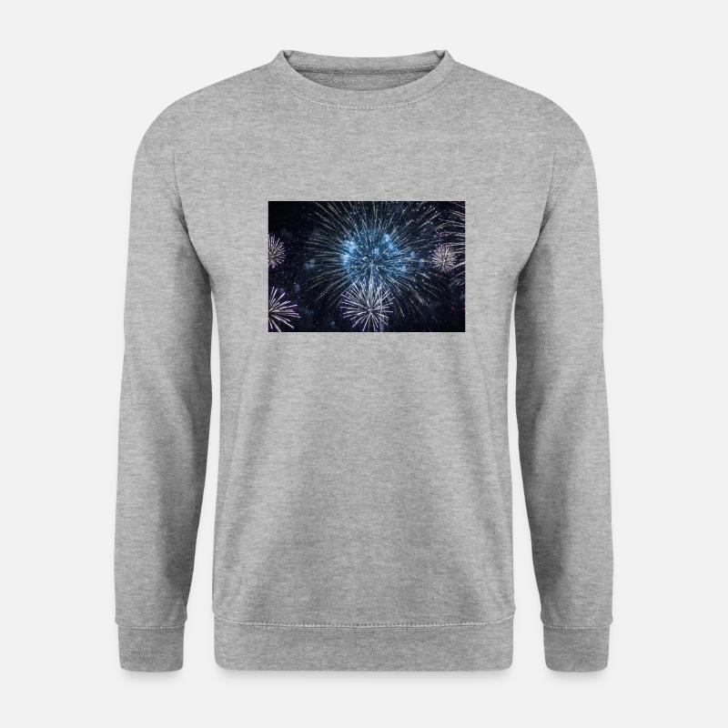 Feuerwerk - Unisex Pullover - Weißgrau meliert
