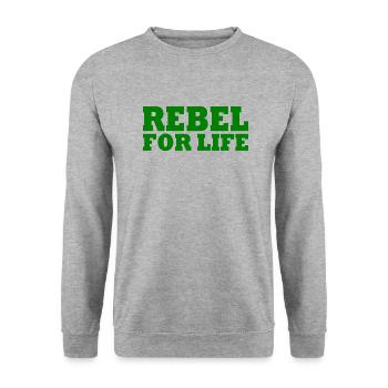 Rebel for life - Unisex Sweatshirt - salt & pepper - Front - Alina (178cm) & Michal (187cm)