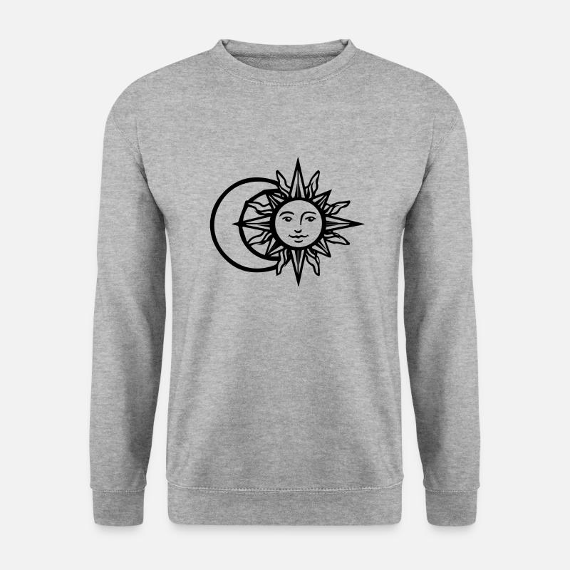 Sonne & Mond - Unisex Pullover - Weißgrau meliert
