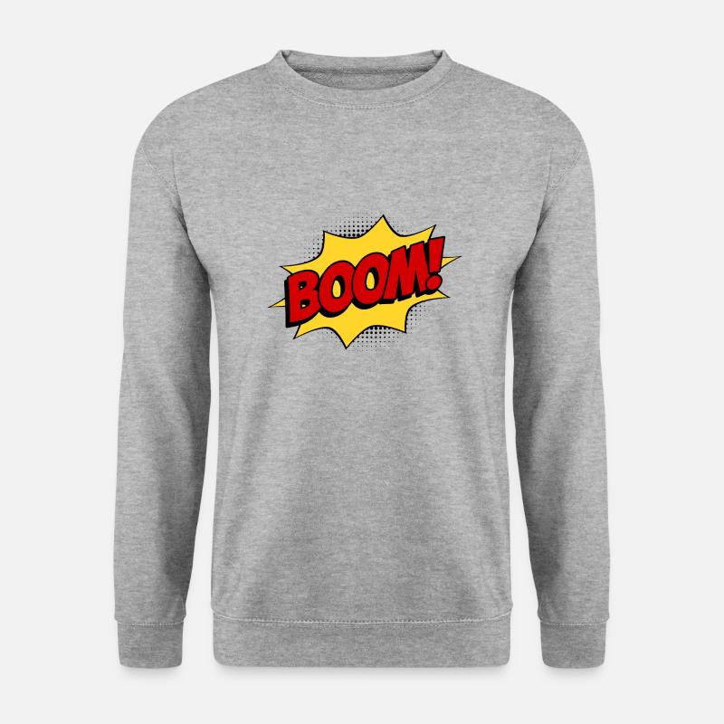 Boom - Unisex Pullover - Weißgrau meliert