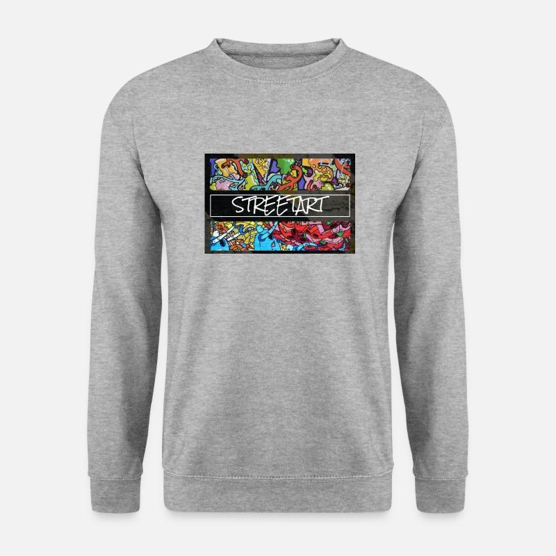 Streetart Collage - Unisex Pullover - Weißgrau meliert