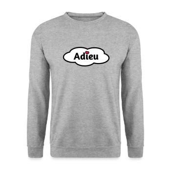 Adieu - Unisex Pullover - Weißgrau meliert - Vorne - Alina (178cm) & Michal (187cm)
