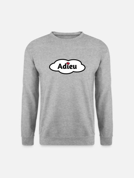 Adieu - Unisex Pullover - Weißgrau meliert