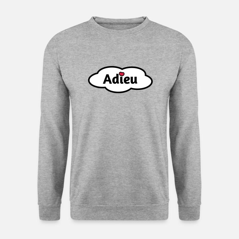 Adieu - Unisex Pullover - Weißgrau meliert