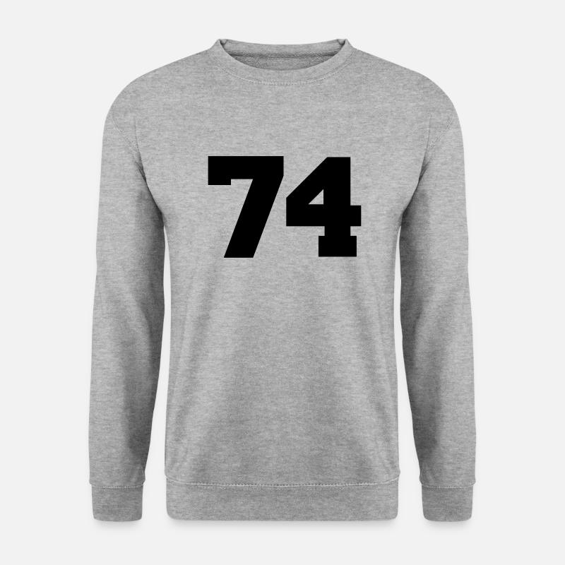 74 - Unisex Pullover - Weißgrau meliert