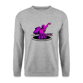 disc jockey - Unisex Sweatshirt - salt & pepper - Front - Alina (178cm) & Michal (187cm)
