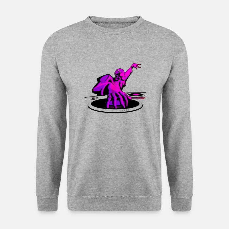 Diskjockey - Unisex Pullover - Weißgrau meliert