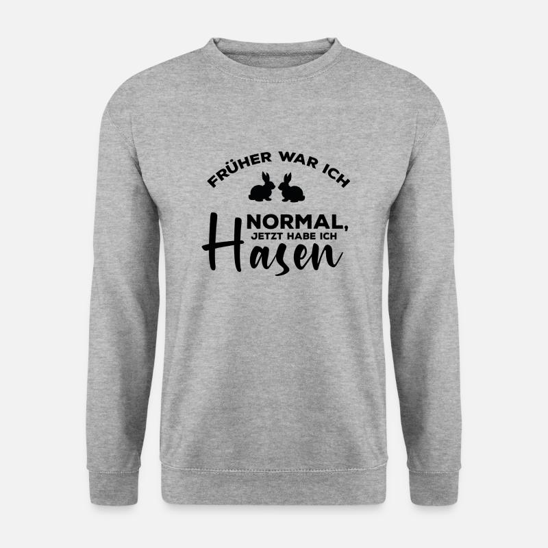 Geschenkideen für Hasenliebhaber - Unisex Pullover - Weißgrau meliert