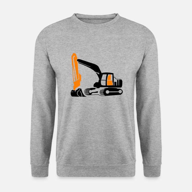 Bagger - Unisex Pullover - Weißgrau meliert