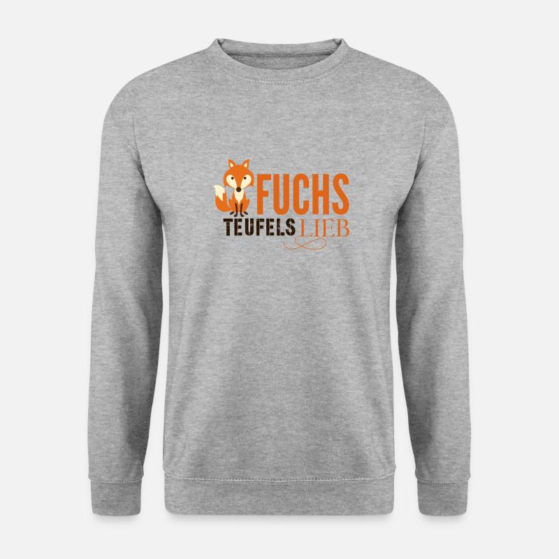 Fuchs Teufels Lieb - Unisex Pullover - Weißgrau meliert