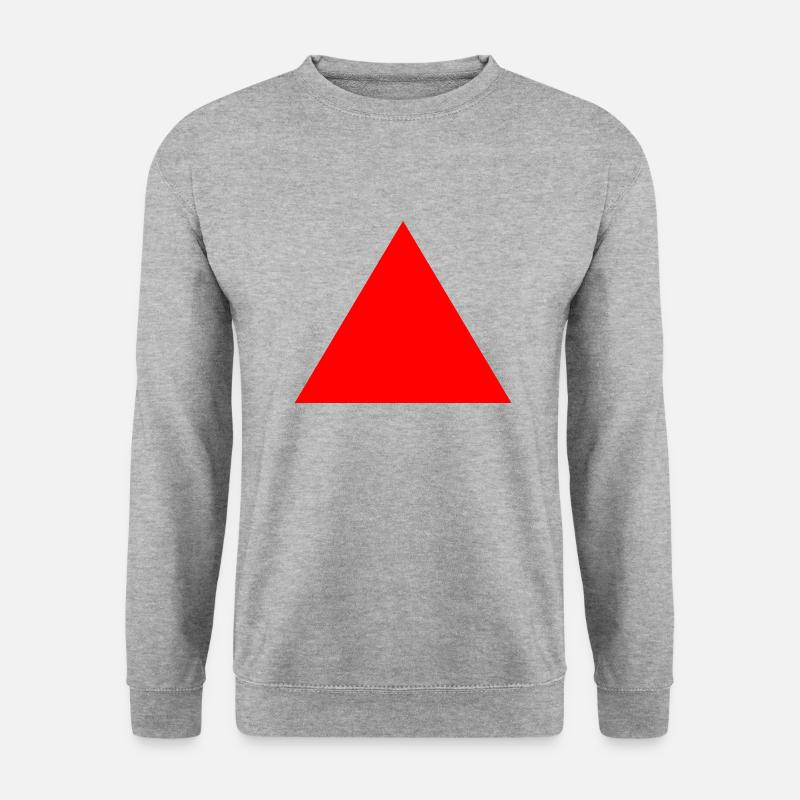Dreieck - Unisex Pullover - Weißgrau meliert